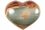 Wide, Polychrome Jasper Heart - Madagascar #205258-1